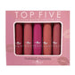 Set de labiales top five mousse mate