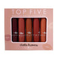 Set de labiales top five mousse mate